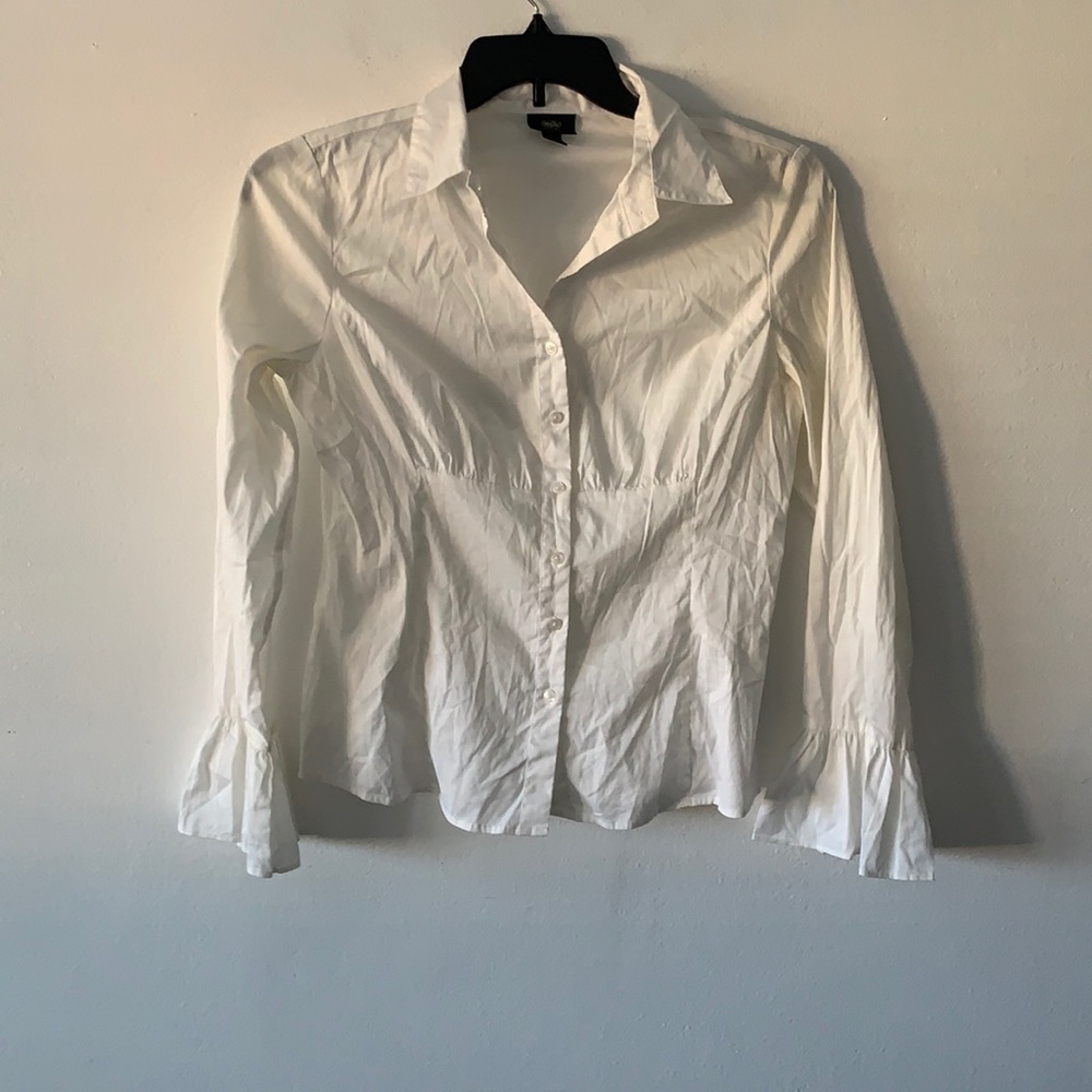Massimo White Button Blouse